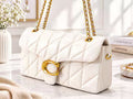 Coach Leather Shoulder Bag – Elegant Chain Strap Handbag, New