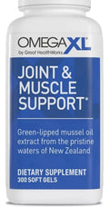 Omega XL Joint & Muscle Support Supplement (300 Softgels) – Natural Green Lipped Mussel Oil Formula
