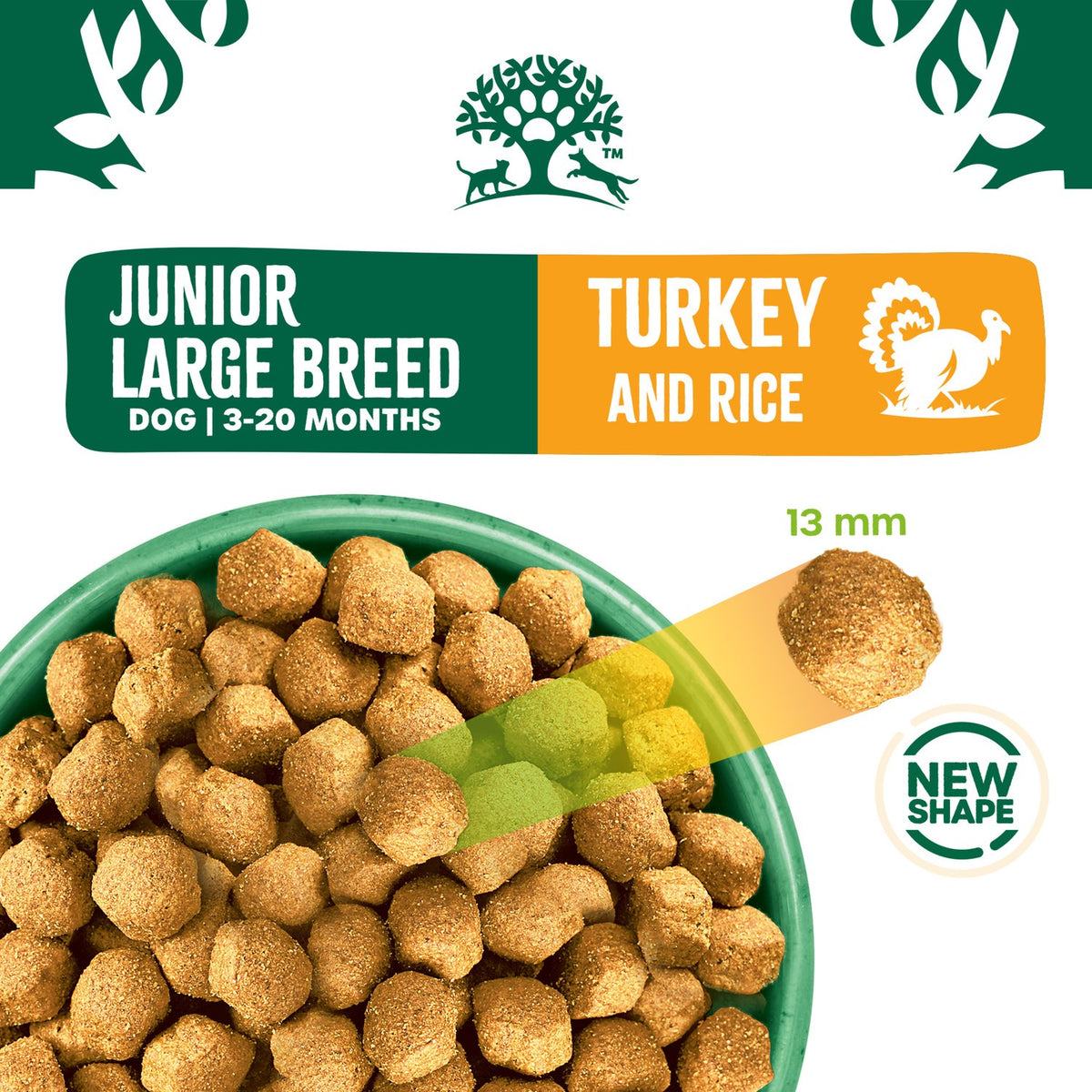 James Wellbeloved Junior Large Breed Dry Dog Food (12kg) – Hypoallergenic Turkey & Rice