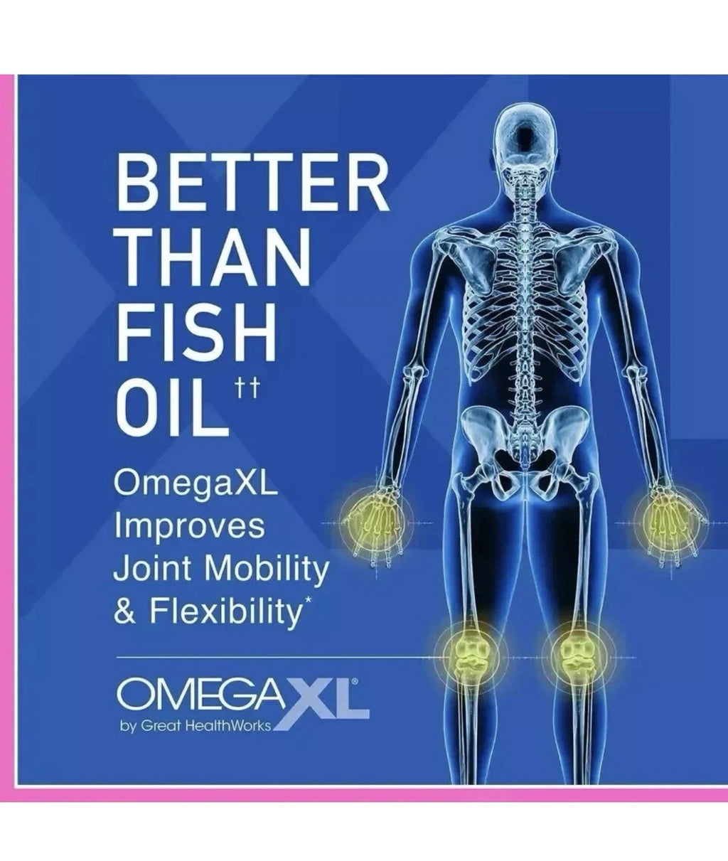 Omega XL Joint & Muscle Support Supplement (300 Softgels) – Natural Green Lipped Mussel Oil Formula