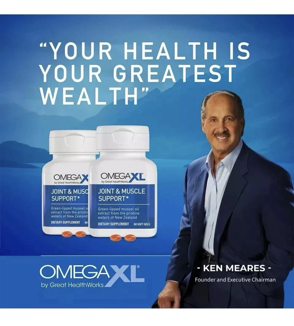 Omega XL Joint & Muscle Support Supplement (300 Softgels) – Natural Green Lipped Mussel Oil Formula