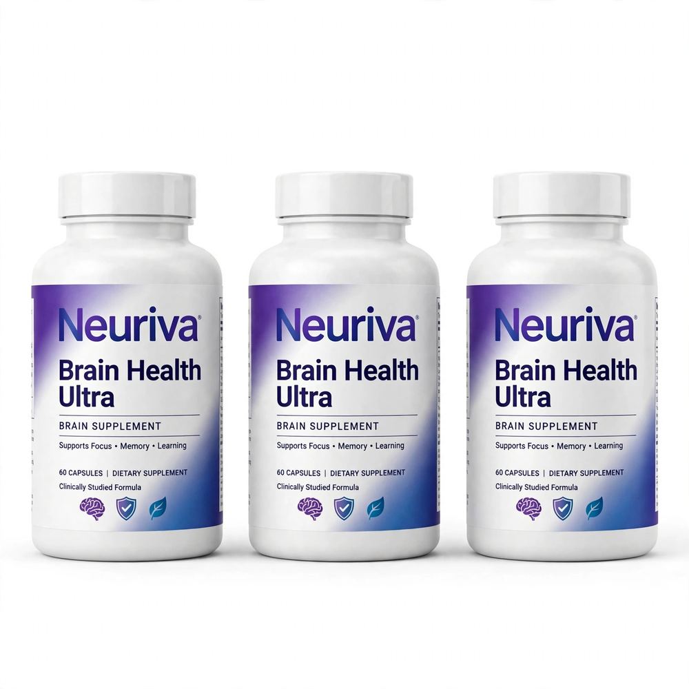 Pack of 3 Neuriva Brain Health Ultra 60 Capsules Each