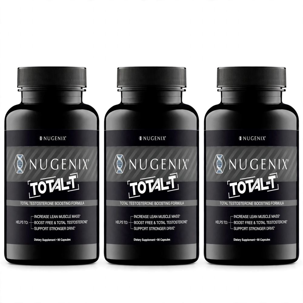Pack of 3 Nugenix Total-T Testosterone Booster 90 Capsules - Enhanced Endurance and Energy