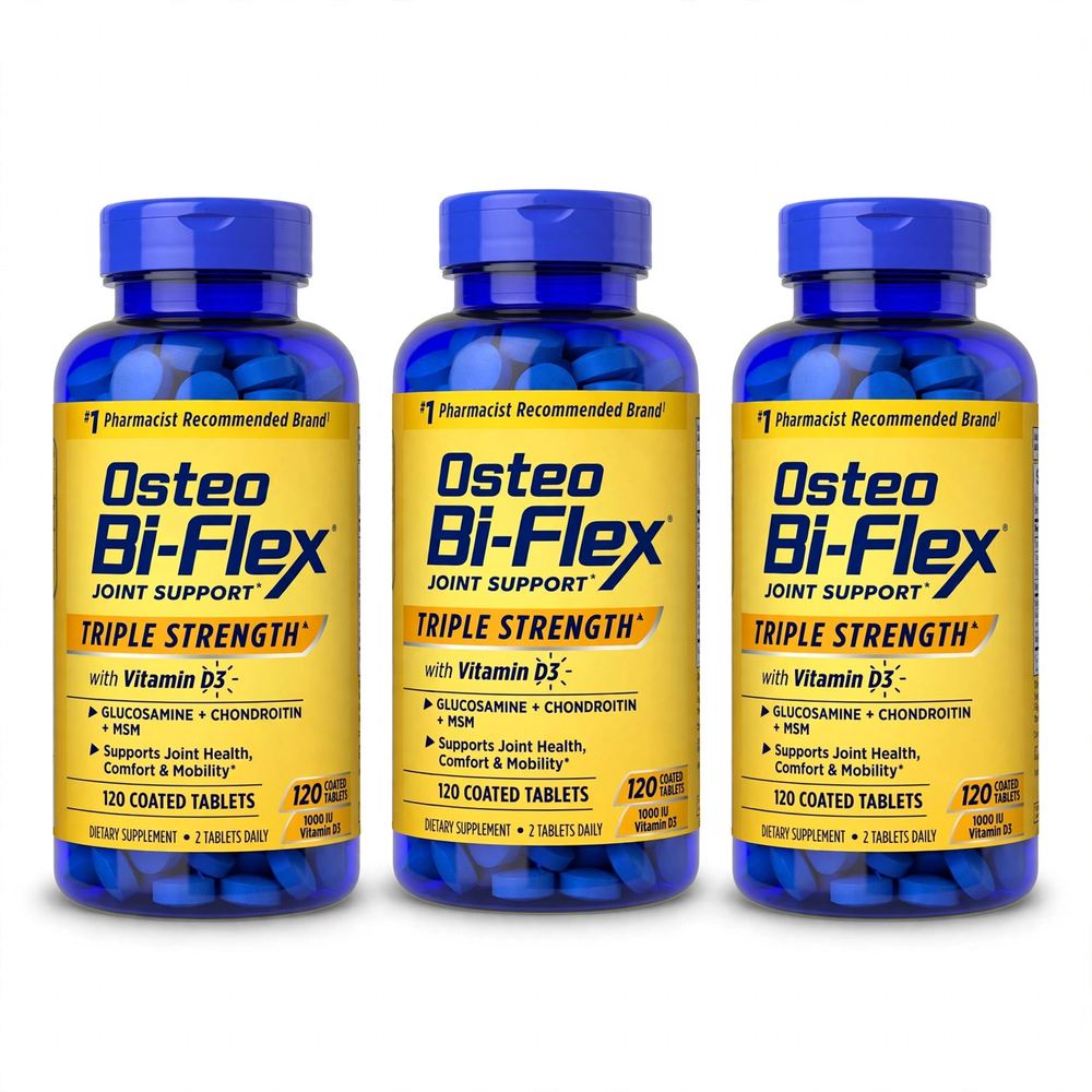 Pack of 3 Osteo Bi-Flex Triple Strength Joint Support Vitamin D 220 Caps