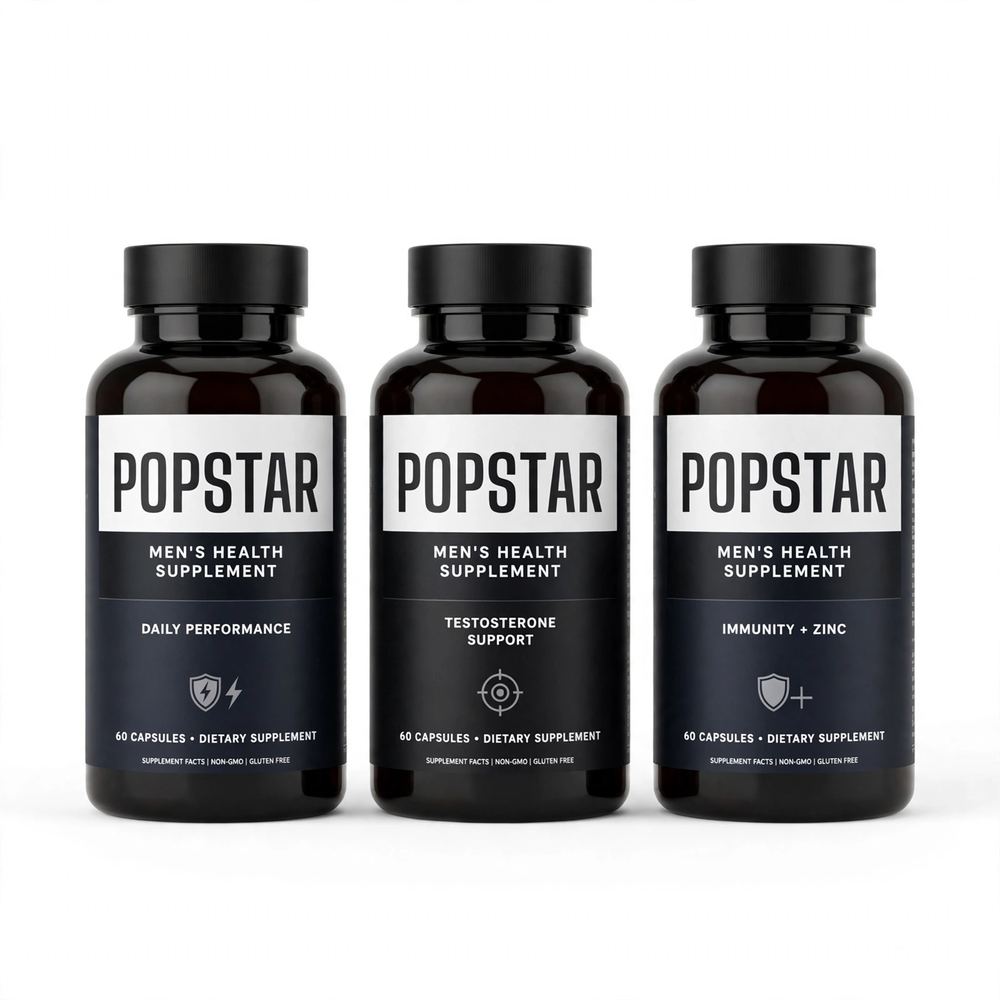 Pack of 3 POPSTAR Semen Volume Supplement-Men's Semen Health & Fertility-Doctor Formulated